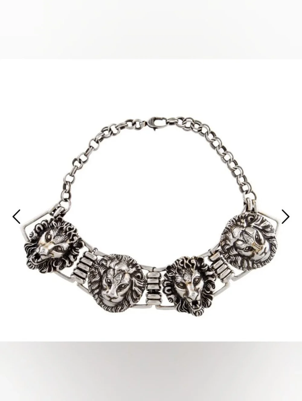 Gucci Lion Head Choker Necklace
